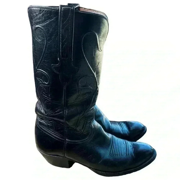 Lucchese Baker Cowhide Black Medium Round Toe 9 2E main image 10